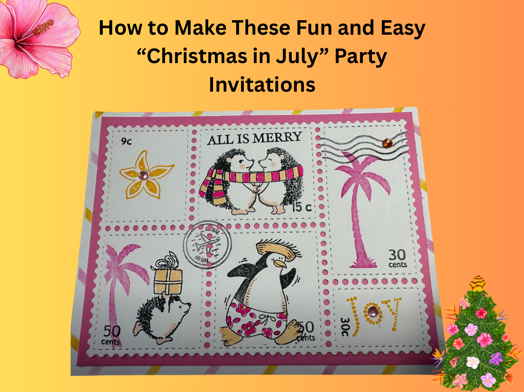 How to Make A “Christmas in July” Party Invitation